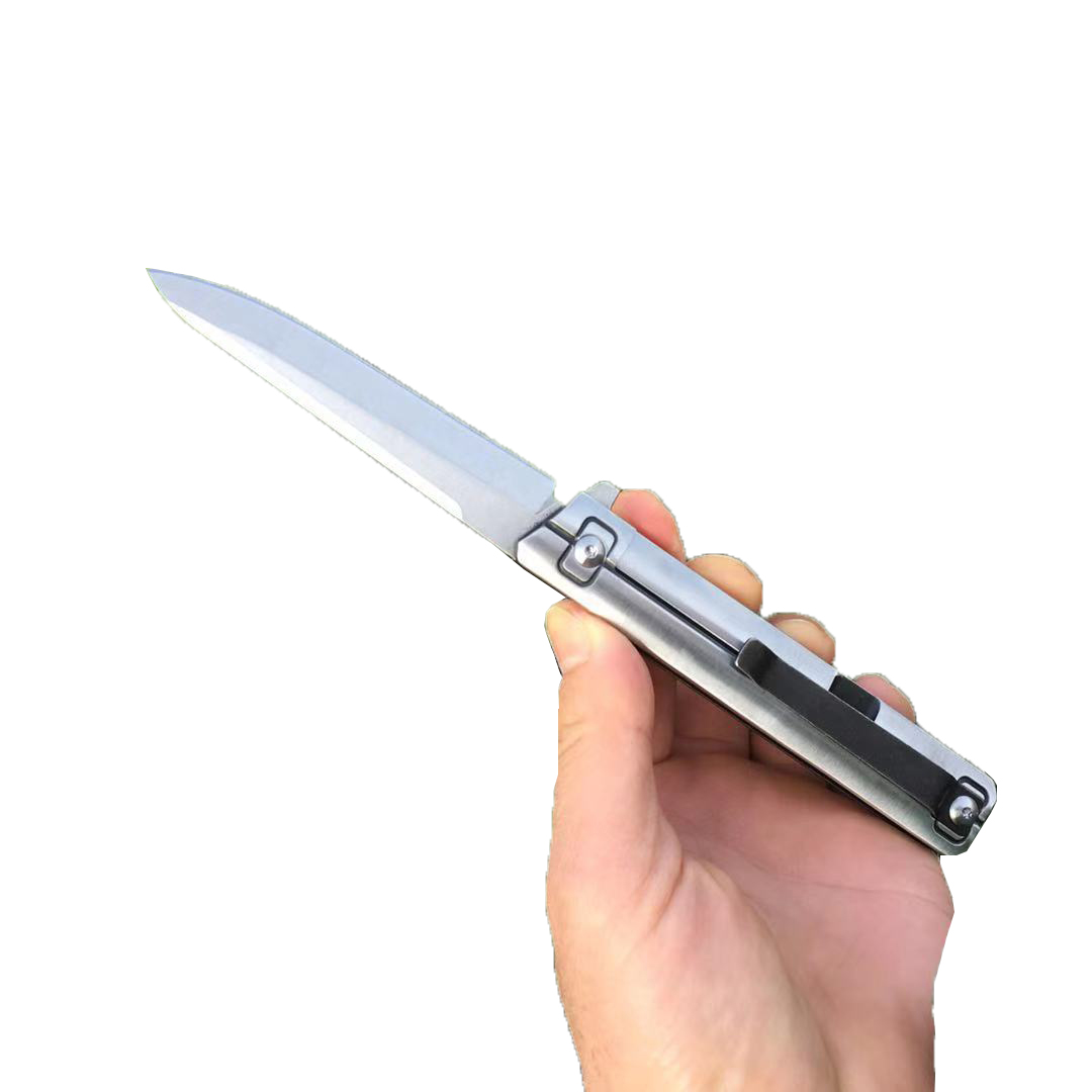 FK-67 Best D2 Folding Knife Stone Wash Camping Pocket Knife 430 Stainless Steel Handle with Handmade Leather Knife Sheath
FK-67 Best D2 Folding Knife Stone Wash Camping Pocket Knife 430 Stainless Steel Handle with Handmade Leather Knife Sheath