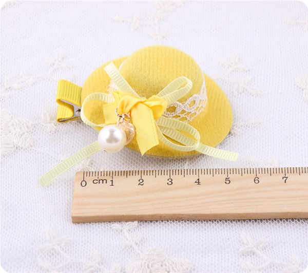 Mini Hat Baby Girls Hair Clip Barrette Style Accessories For Children Hair Hairclip Ornaments Hairpins Head Decorations Tiaras