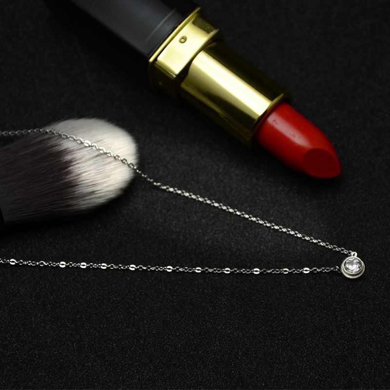 Fashion-diamond necklace gold plated clavicle Tang gold necklace