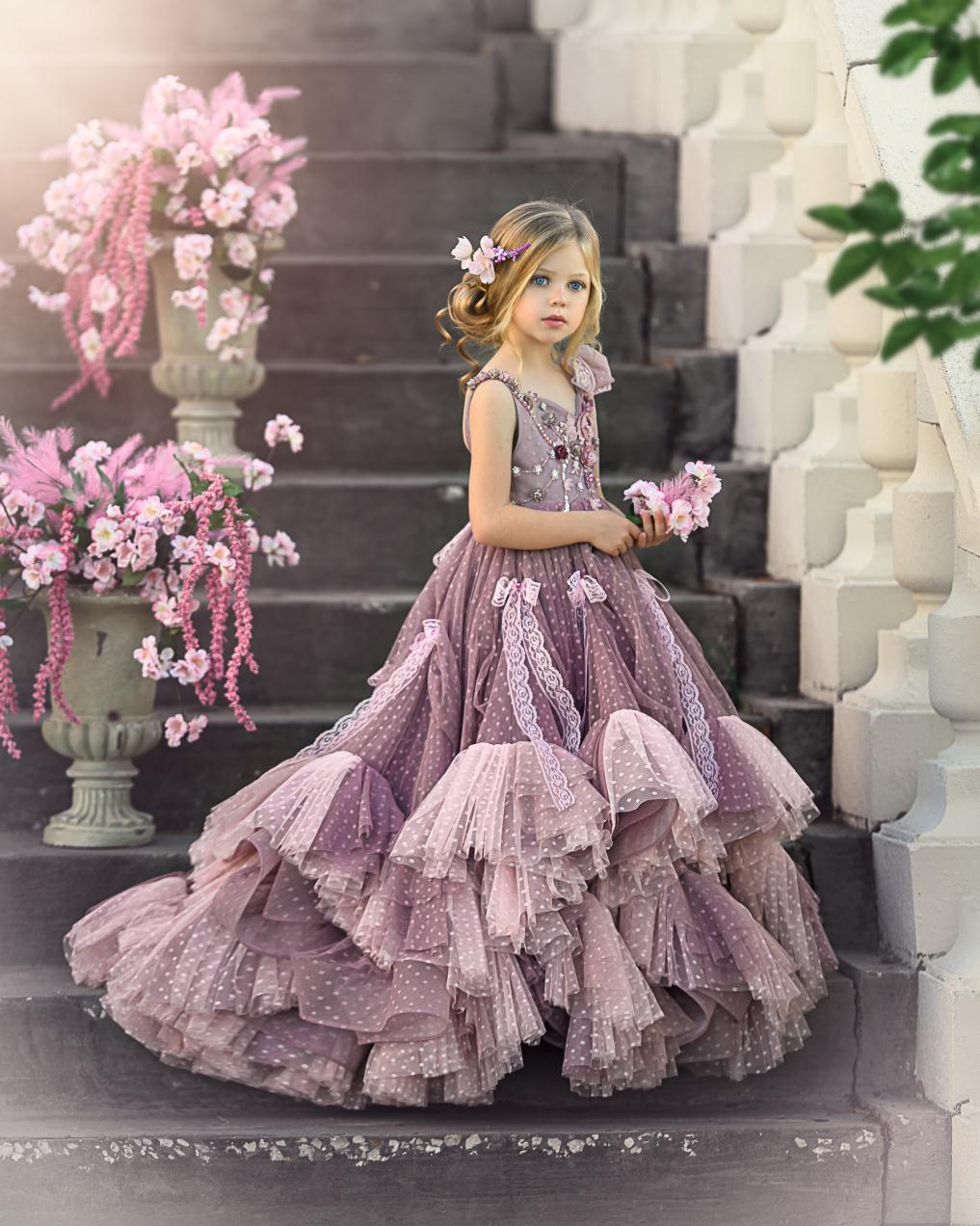bow flower girl dresses hand made flower appliqued lace sleeveless girl pageant dress custom made christening gown