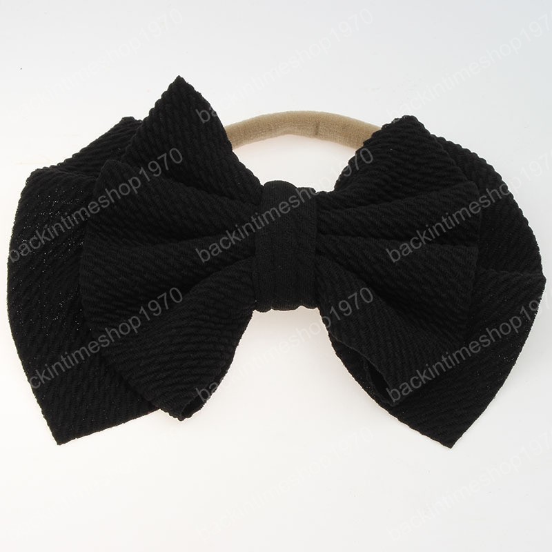 9 Colors Baby Nylon Knotted Headbands Girls Head Wraps Infant Toddler Newborn Hairbands Big Bows Stretchy Hair Accessories