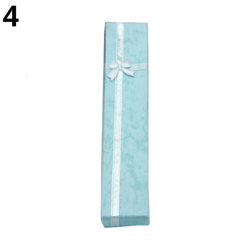 Elegant Bowknot 21*4.5cm Necklace Bracelet Display Storage Case Jewelry Gift Box packing case GB1502
