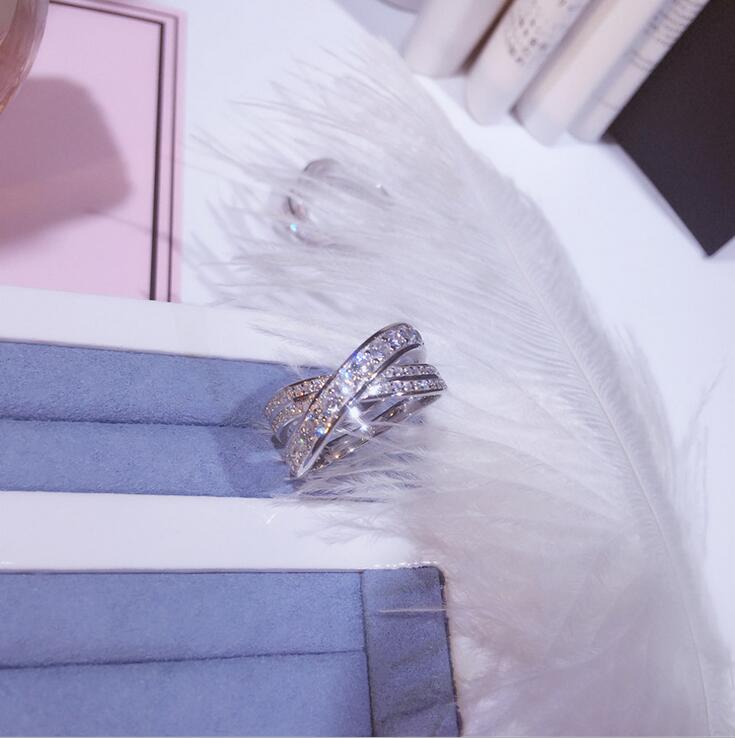 Sterg Sier Cross Ring Pure Solid White Topaz CZ Dia Jewelry Gift | Size 6/7/8