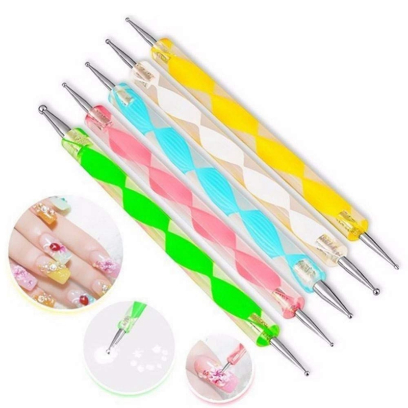 Nail Pen Stamp Nail Art Tool With 15pcs Painting Brushes Dotting Tool Foil Manicure Tape Color 2020