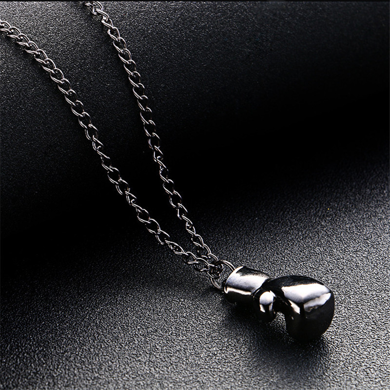 Fashion- Fashion Lovely Mini Boxing Glove Necklace Boxing Match Jewelry Cool Pendant For Men Boys