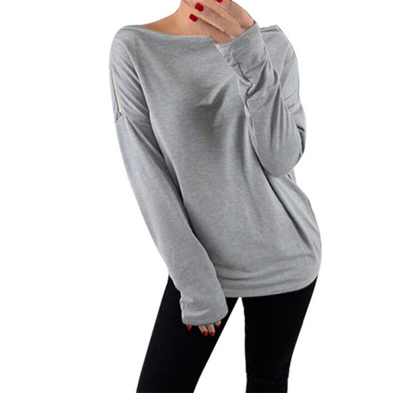 Women T-shirts New Pure Color Long Slevees Loose Casual Tops Wear Female Spring Autumn Gray Color Jumpers Pullovers Femme Hot
Women T-shirts New Pure Color Long Slevees Loose Casual Tops Wear Female Spring Autumn Gray Color Jumpers Pullovers Femme Hot