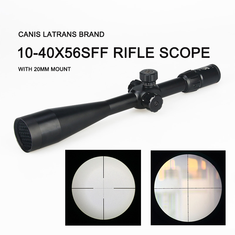 Canis Latrans Rifle Hunting Scope 10-40x56SFF 30mm Tube Illuminated Red/Green Mil Dot Black For Outdoor Hunting CL1-0284
Canis Latrans Rifle Hunting Scope 10-40x56SFF 30mm Tube Illuminated Red/Green Mil Dot Black For Outdoor Hunting CL1-0284
