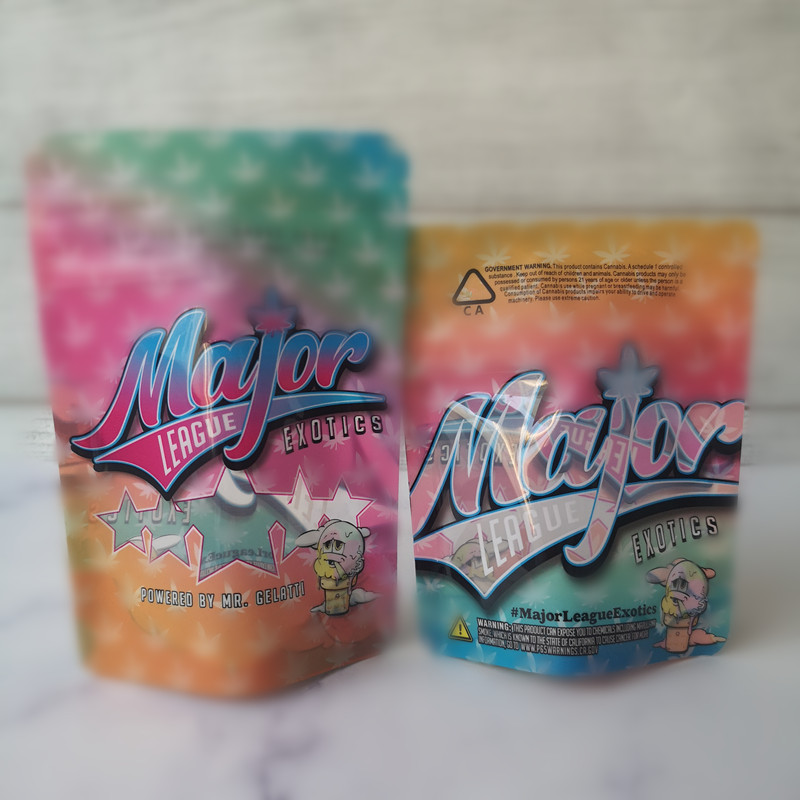 2 size Major league exotics bag 3.5g 7g mylar smell proof pouch zip lock airtight child proof for dry herb packaging
2 size Major league exotics bag 3.5g 7g mylar smell proof pouch zip lock airtight child proof for dry herb packaging