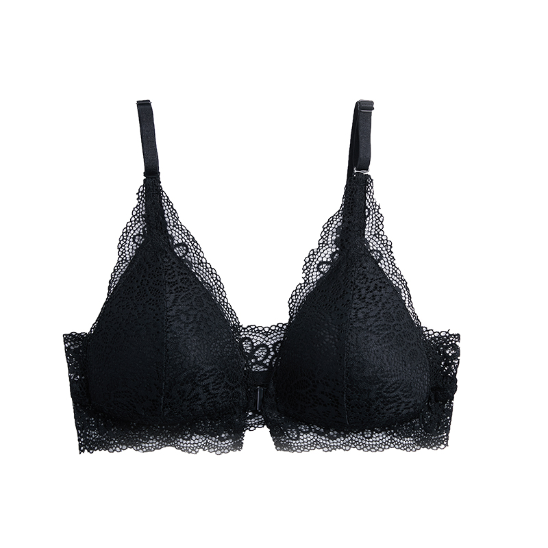 New French Small Chest Lace Beauty Back Thin Underwear Women's Rimless Girl's Bra Triangle Cup Breathable Anti-Exposure, Black
New French Small Chest Lace Beauty Back Thin Underwear Women's Rimless Girl's Bra Triangle Cup Breathable Anti-Exposure, Black