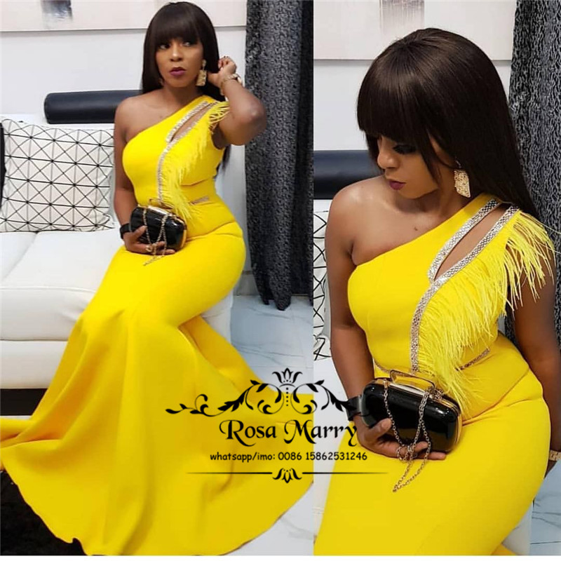 Sexy Yellow Feather Mermaid Evening Dresses 2020 Plus Size One Shoulder Long Satin Cheap African Formal Reception Dresses Evening Wear, Water melon
Sexy Yellow Feather Mermaid Evening Dresses 2020 Plus Size One Shoulder Long Satin Cheap African Formal Reception Dresses Evening Wear, Water melon