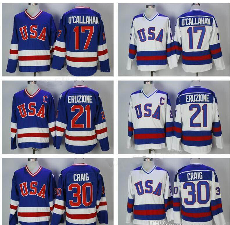 1980 USA Hockey Jersey Team #30 Jim Craig Jerseys 21 Mike Eruzione 17 Jack O'Callahan Callahan Blue White Year Miracle On Olympics Stitched, Black
1980 USA Hockey Jersey Team #30 Jim Craig Jerseys 21 Mike Eruzione 17 Jack O'Callahan Callahan Blue White Year Miracle On Olympics Stitched, Black