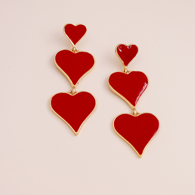 Dangle & Chandelier Gold Red Enamel Heart MInimalism Earrings Korean Fashion Women Party Jewelry
Dangle & Chandelier Gold Red Enamel Heart MInimalism Earrings Korean Fashion Women Party Jewelry