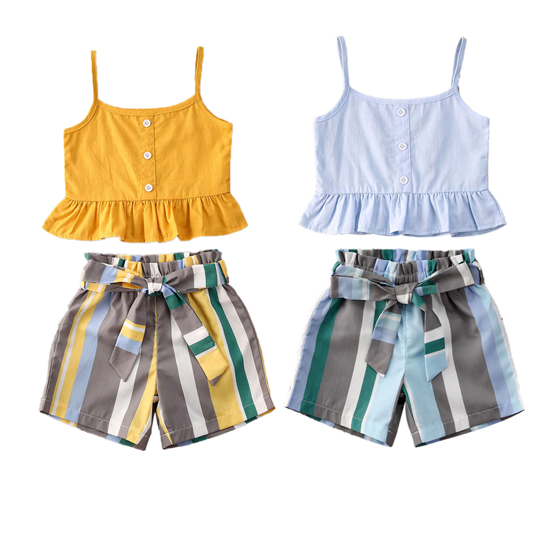 Cute Summer Baby Kid Girl Clothes Crop Top T-shirt+Print Pants 2pcs Summer Girls Sleeveless Outfits Clothes Set, Blue
Cute Summer Baby Kid Girl Clothes Crop Top T-shirt+Print Pants 2pcs Summer Girls Sleeveless Outfits Clothes Set, Blue