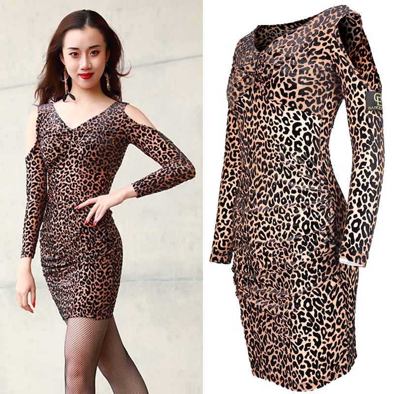 Sexy Leopard Latin Dance Clothes Women Fitness Dress For Latin Dance Long Sleeve Clothes Performance Dress BL2954, Leopard dress
Sexy Leopard Latin Dance Clothes Women Fitness Dress For Latin Dance Long Sleeve Clothes Performance Dress BL2954, Leopard dress