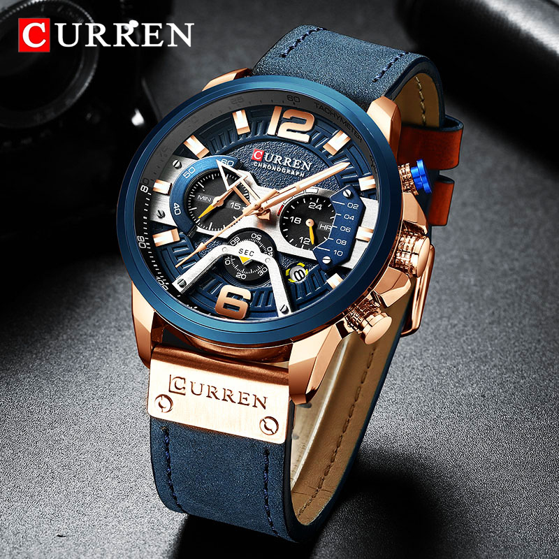 Top Brand Luxury CURREN Chronograph Mens Watches Waterproof Sport Quartz Watch Men Clock Man Wristwatch Famous Relogio Masculino LY191213, Black
Top Brand Luxury CURREN Chronograph Mens Watches Waterproof Sport Quartz Watch Men Clock Man Wristwatch Famous Relogio Masculino LY191213, Black