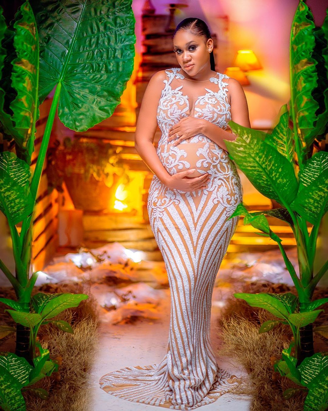 2020 Aso Ebi Arabi Maternity Pregnant Mermaid Evening Dresses Illusion Lace Prom Dresses Sexy Formal Party Second Reception Gowns ZJ224