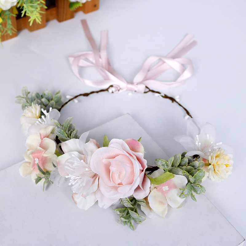 Korean Bride Wreath Bridesmaid Headdress Simulation Flower Hairband Pink Flower Sweet Hair Accessories Gift Photography Ornament
Korean Bride Wreath Bridesmaid Headdress Simulation Flower Hairband Pink Flower Sweet Hair Accessories Gift Photography Ornament