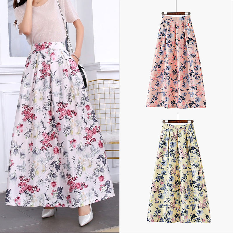 Summer Skirts Womens Fluffy skirt High Waist Pockets Long Skirt Vintage Floral Print Flower Maxi Plus size 3XL, 1090-25
Summer Skirts Womens Fluffy skirt High Waist Pockets Long Skirt Vintage Floral Print Flower Maxi Plus size 3XL, 1090-25