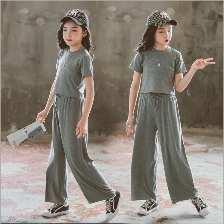 Girls Clothing Sets Summer Girls Clothes Suits 2020 Grey Top+Wide Leg Pants 2Pcs Costume Outfits Children Clothing Suits10 12 14, Gray
Girls Clothing Sets Summer Girls Clothes Suits 2020 Grey Top+Wide Leg Pants 2Pcs Costume Outfits Children Clothing Suits10 12 14, Gray