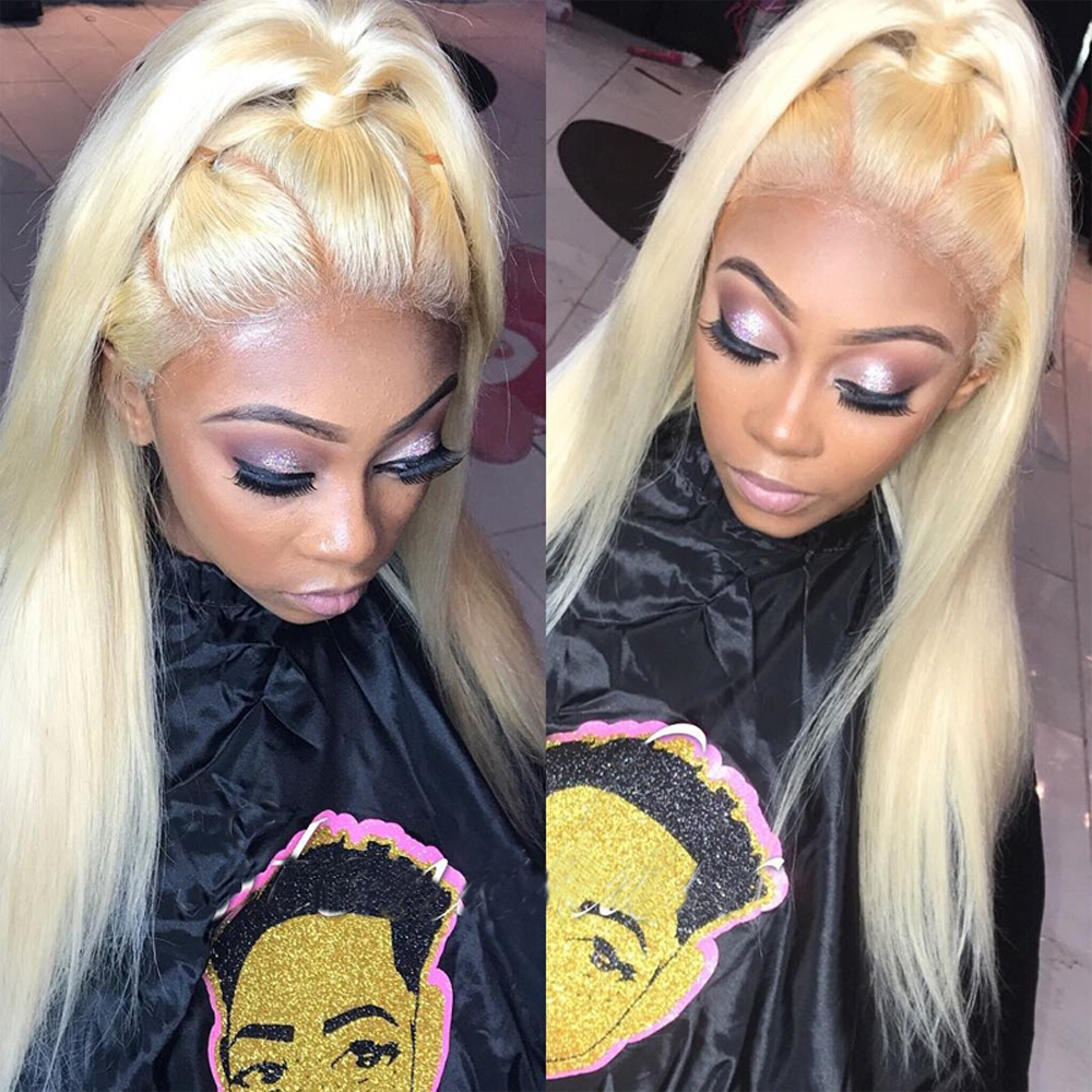 360 Lace Frontal Wig Pre Plucked With Baby Hair 613 Lace Front Wig 150% Density Brazilian Straight blond Human Hair Wigs, Blonde
360 Lace Frontal Wig Pre Plucked With Baby Hair 613 Lace Front Wig 150% Density Brazilian Straight blond Human Hair Wigs, Blonde