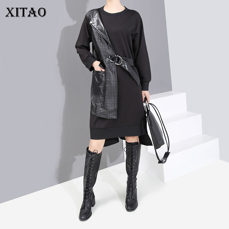 XITAO Cross Border Bandage Dress Women Fashion New Black Patchwork Full Sleeve 2019 Winter Pleated Elegant Casual Dress DMY1746, Black dmy1746
XITAO Cross Border Bandage Dress Women Fashion New Black Patchwork Full Sleeve 2019 Winter Pleated Elegant Casual Dress DMY1746, Black dmy1746