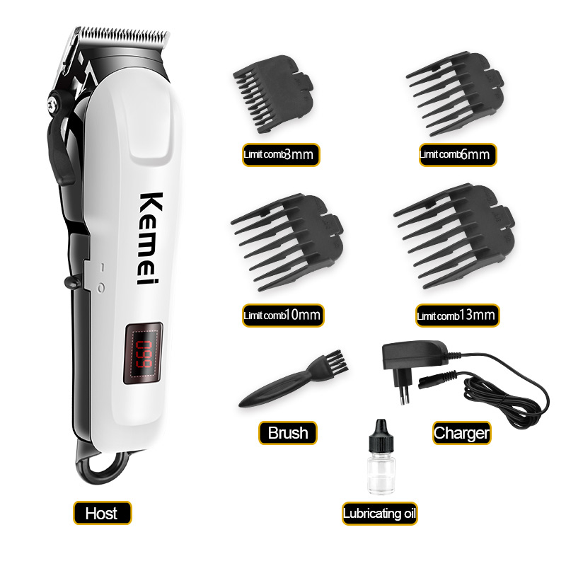 Kemei Professional Men's Rechargeable Hair Clipper LCD Wireless Electric Shaver Hair Styling Tool Wtih Carbon Steel Cutting Head KM-809A
Kemei Professional Men's Rechargeable Hair Clipper LCD Wireless Electric Shaver Hair Styling Tool Wtih Carbon Steel Cutting Head KM-809A