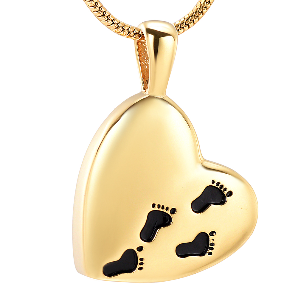 IJD12450 High Quality Gold Stainless Steel Heart Keepsake Urn Necklace Carved Loved Ones Footprint Cremation Keepsake Jewelry
IJD12450 High Quality Gold Stainless Steel Heart Keepsake Urn Necklace Carved Loved Ones Footprint Cremation Keepsake Jewelry
