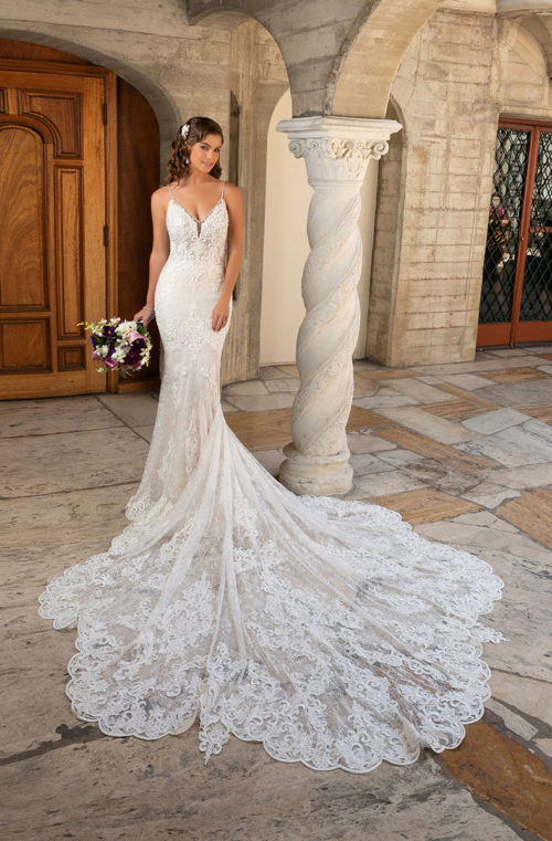 kitty chen mermaid wedding dresses spaghetti sweep train lace appliqued beach wedding dress custom made backless robes de marie