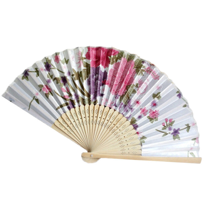 Bamboo Folding Hand Held Flower Fan Personalized Wedding Fan Vintage Chinese Dance Party Pocket Gifts wedding fan
