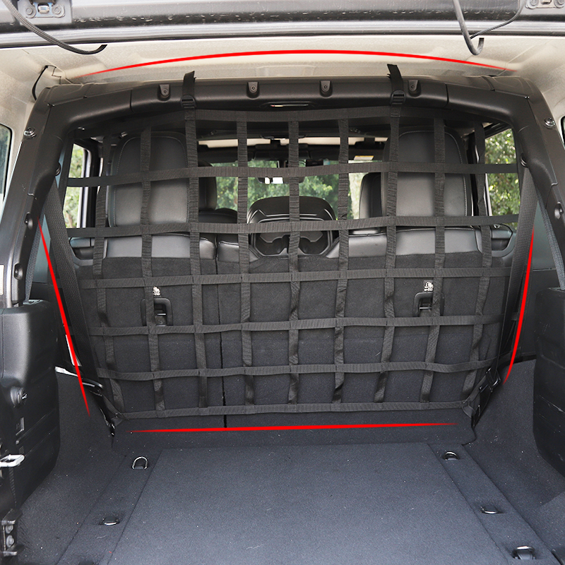 Black Pet Separation Net Fence &Car Trunk Cargo Safety Net For Jeep Wrangler JK JL 2007-2018 Factory Outlet Car Accessories