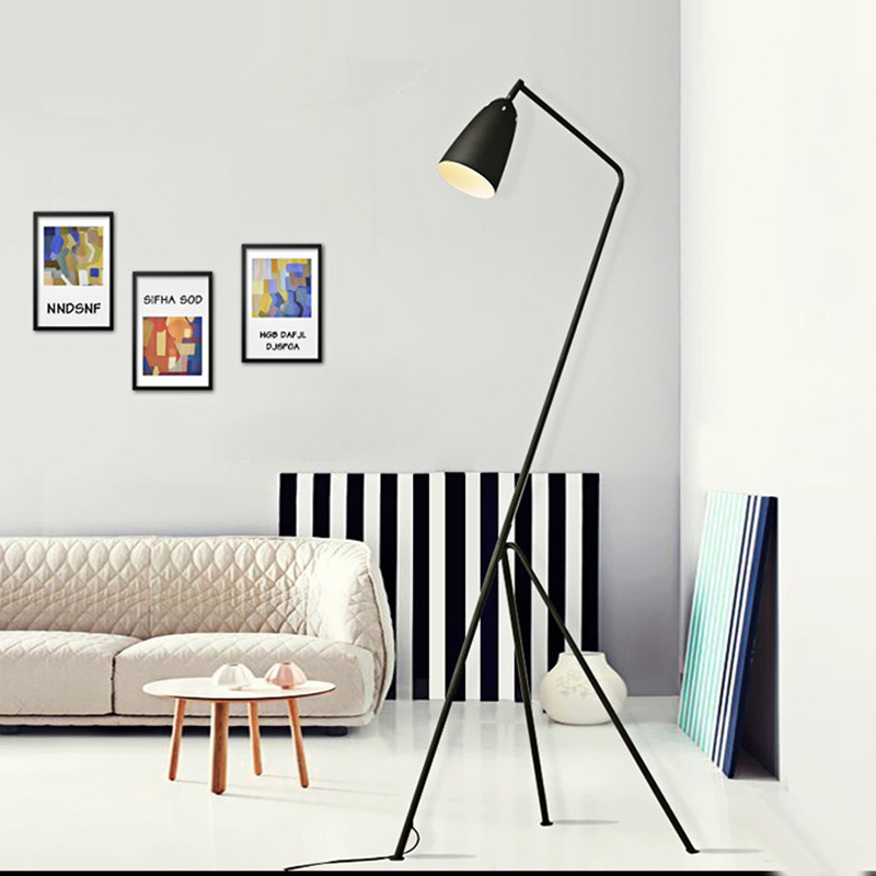 Modern Minimalist Industrial Floor Lamp Standing Lamps for Living room Reading Lighting Loft Iron Triangle Floor Lamp LED e27