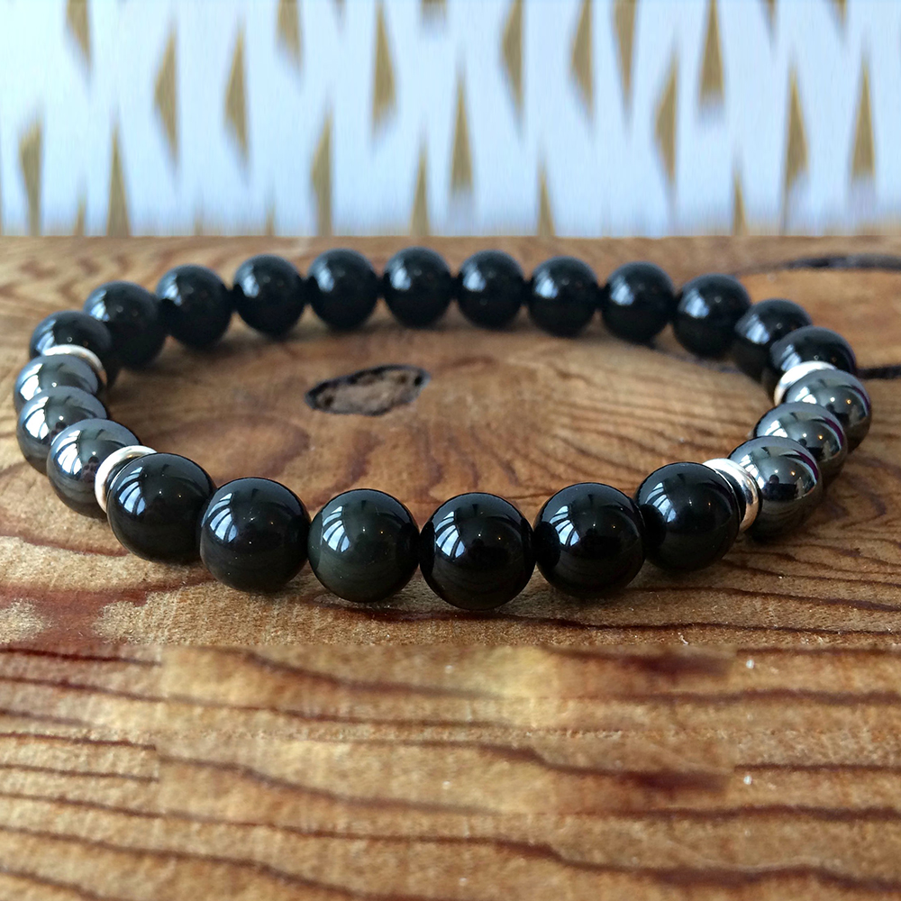 MG0338 Hot Sale 2019 New Design Men`s Energy Bracelet Black Onyx Hematite Bracelet Building Personal Boundaries Bracelet
MG0338 Hot Sale 2019 New Design Men`s Energy Bracelet Black Onyx Hematite Bracelet Building Personal Boundaries Bracelet