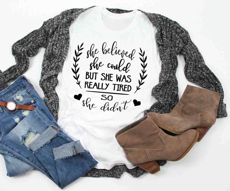 Women She Believed She Could Crew Neck Letter Casual Funny Hipster Summer Top Cotton Aesthetic Tee Streetwear T-Shirt, White
Women She Believed She Could Crew Neck Letter Casual Funny Hipster Summer Top Cotton Aesthetic Tee Streetwear T-Shirt, White