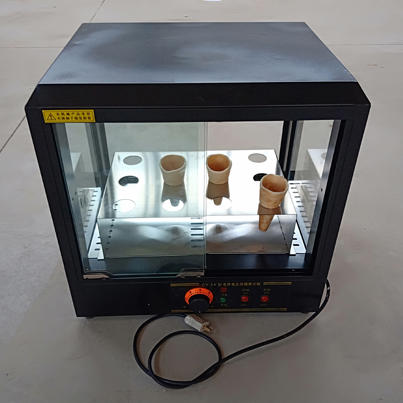 Quality assurance new commercial large vertical pizza cone machine hot multi-function rotary pizza oven machine and Display case