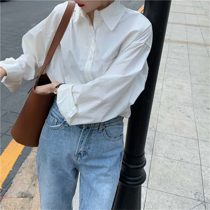 Women White Solid Chic Basic Brief Fashion Long Sleeve 2020 High Quality All Match Loose Tops Style Women Blouses Blusas, Photo color
Women White Solid Chic Basic Brief Fashion Long Sleeve 2020 High Quality All Match Loose Tops Style Women Blouses Blusas, Photo color