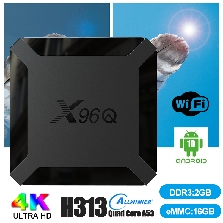 X96Q Android TV Box Allwinner H313 Quad Core Support SmartTV 2.4Ghz Wifi 1/2+8/16GB
X96Q Android TV Box Allwinner H313 Quad Core Support SmartTV 2.4Ghz Wifi 1/2+8/16GB