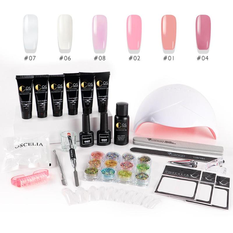 COSCELIA Kit Manicure Set 15Ml Polish Nail Tips Art 36W UV LED Dryer Lamp Top Base Coat Nail Tools
COSCELIA Kit Manicure Set 15Ml Polish Nail Tips Art 36W UV LED Dryer Lamp Top Base Coat Nail Tools