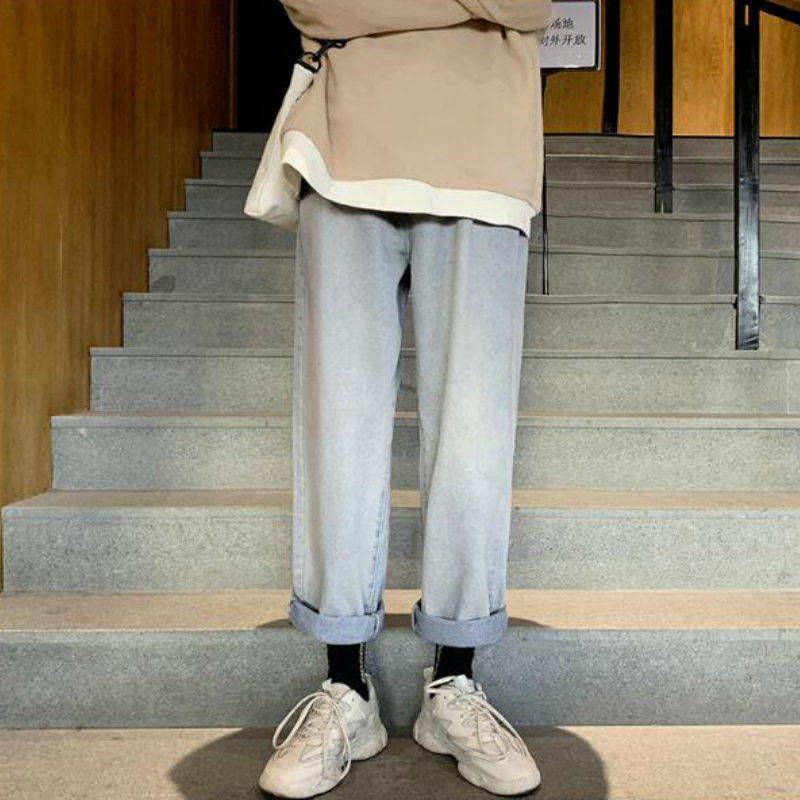 Jeans Men Solid Fashion Vintage Oversize 3XL Loose Korean Style Chic Leisure Wide Leg All-match Mens Trousers Streetwear, Blue
Jeans Men Solid Fashion Vintage Oversize 3XL Loose Korean Style Chic Leisure Wide Leg All-match Mens Trousers Streetwear, Blue