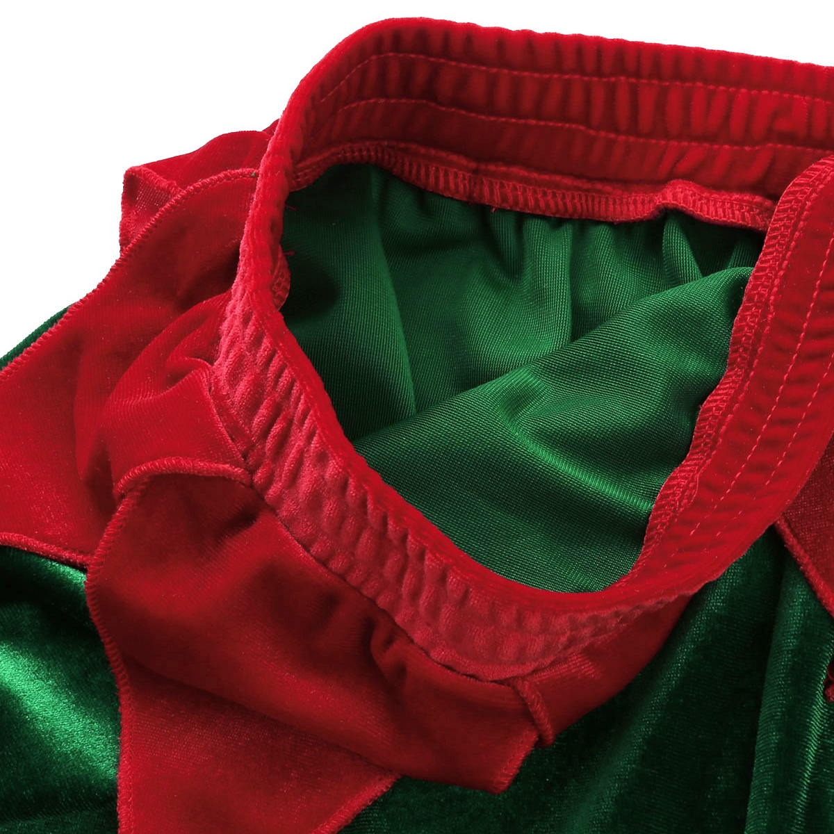 Christmas Sexy Lingerie Set Mens Hot Boxer Shorts with Bells Hat Christmas Green Elf Cosplay Outfit Homme Club Wear Fancy Dress LY191222