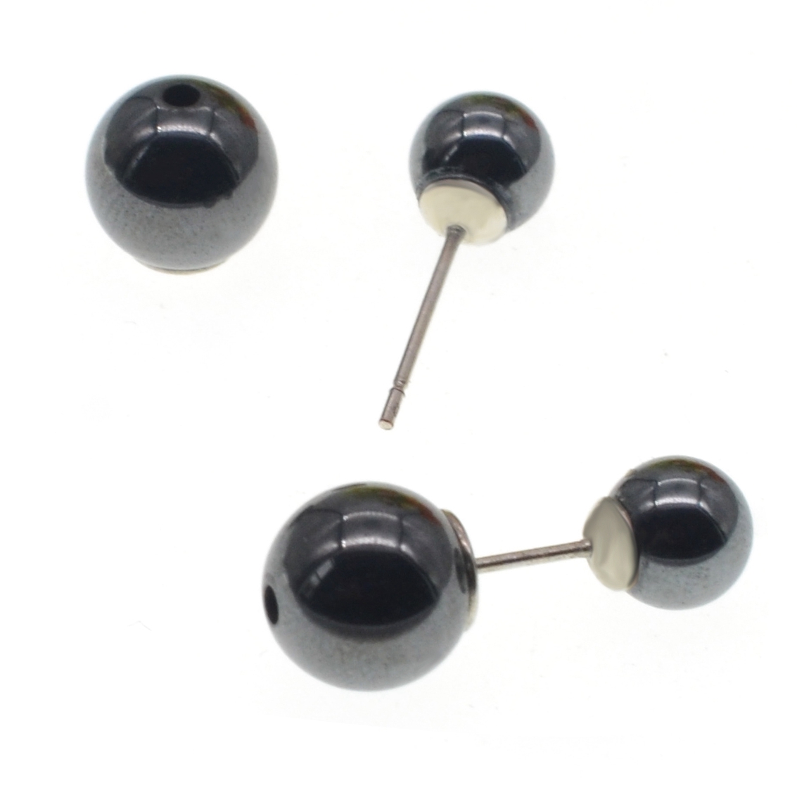Magnetic Stud Earrings Minimalist Jewelry 2 Pairs / Set -8MM / 6MM Magnet Magnetic Men's and Women's