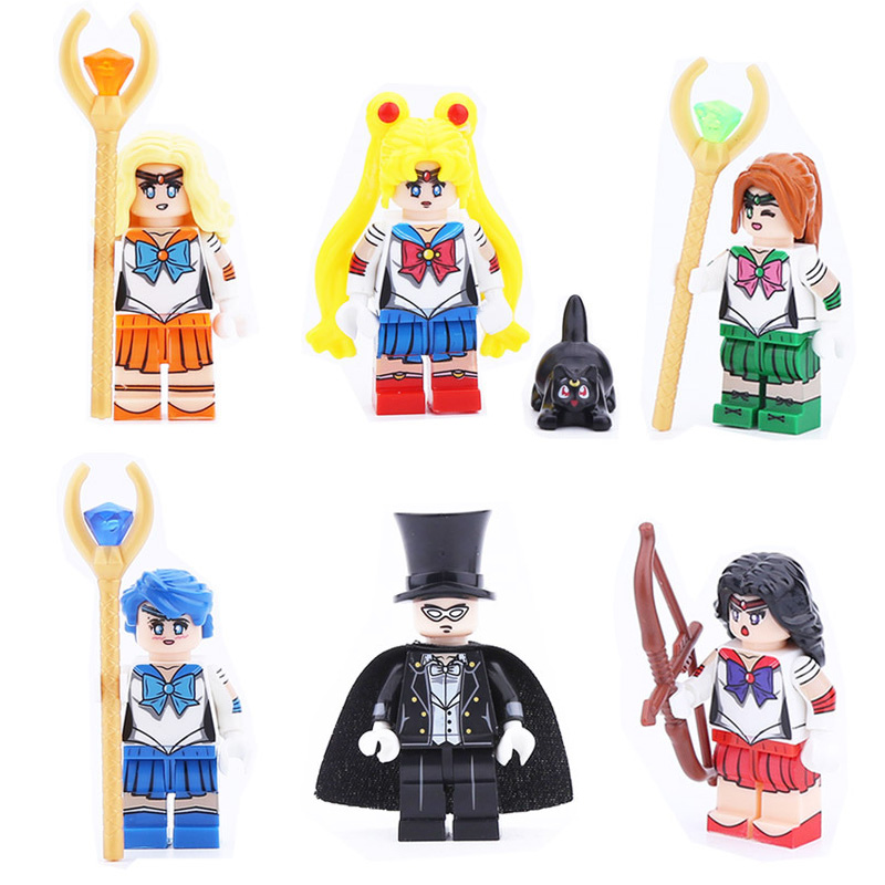 Newest Janpan Anime Sailor Moon Mars Jupiter Venus Mercury Chiba Mamoru Tuxedo Mask Mini Toy Figure Building Block Toy for Girl
Newest Janpan Anime Sailor Moon Mars Jupiter Venus Mercury Chiba Mamoru Tuxedo Mask Mini Toy Figure Building Block Toy for Girl