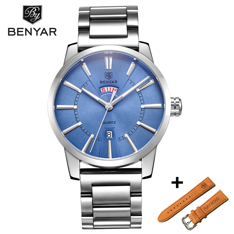 BENYAR Watches Set Men Business Quartz Watches Fashion Analog Luxury Male Leather Wristwatch Waterproof Clock Montre Homme, Slivery;brown
BENYAR Watches Set Men Business Quartz Watches Fashion Analog Luxury Male Leather Wristwatch Waterproof Clock Montre Homme, Slivery;brown
