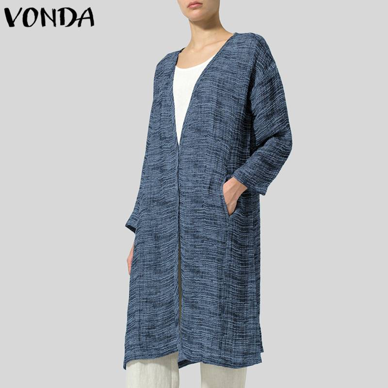 VONDA Women Cardigan Trench 2019 Autumn Spring Vintage Casual Loose V Neck Long Sleeve Coats Outerwear Female Overcoat Plus Size, Dark grey
VONDA Women Cardigan Trench 2019 Autumn Spring Vintage Casual Loose V Neck Long Sleeve Coats Outerwear Female Overcoat Plus Size, Dark grey