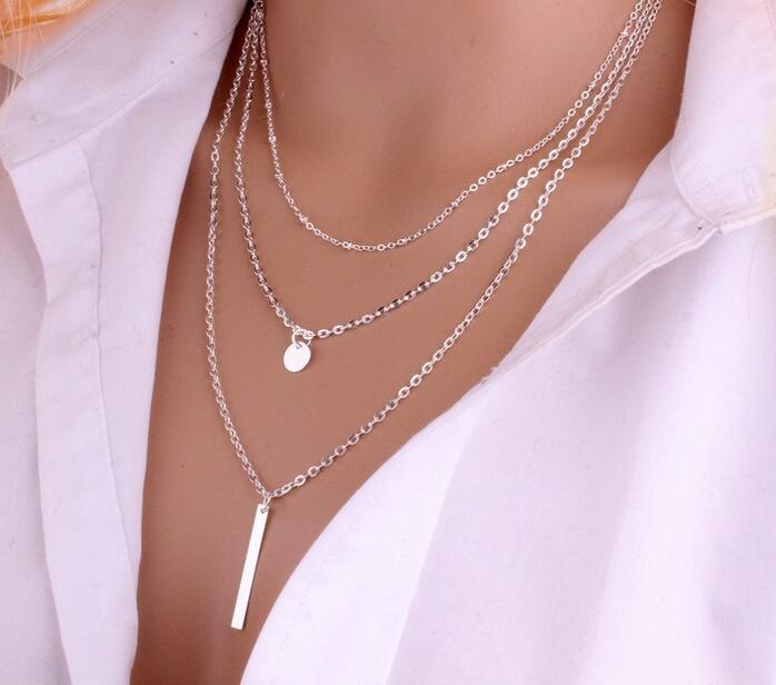Fashion-Arrival Charm Jewelry Women Necklaces Steampunk Pendants Copper Beads Multilayer Necklace Sequins Metal Accessories Christmas Gift