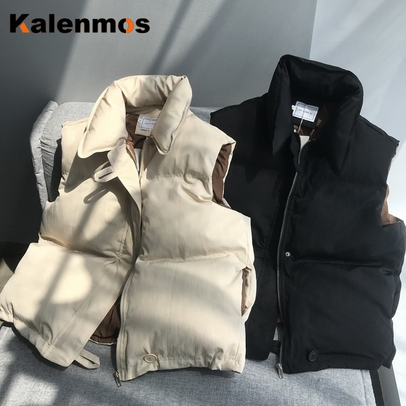 KALENMOS Sleeveless Vest Women Winter Keep Warm Puffer Jackets Stand Collar Harajuku Outwear Loose Padded Vest Korean Harajuku, Beige
KALENMOS Sleeveless Vest Women Winter Keep Warm Puffer Jackets Stand Collar Harajuku Outwear Loose Padded Vest Korean Harajuku, Beige