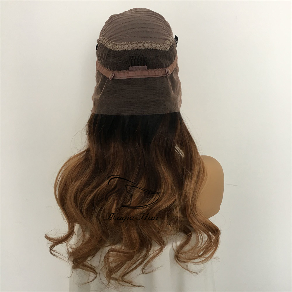360 full lace human hair wigs Pre Plucked Brazilian Remy Hair ombre color T 1B/4 /30b natural wave human hair Wigs