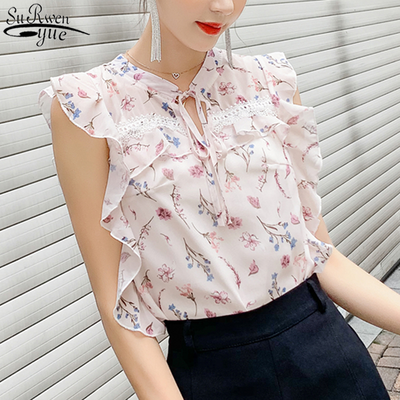 Vintage 2020 Summer New Printed Chiffon Blouse Pink Sleeveless Korean Top Female Ruffled Pullover Shirts Top Feminine 10028, Light pink
Vintage 2020 Summer New Printed Chiffon Blouse Pink Sleeveless Korean Top Female Ruffled Pullover Shirts Top Feminine 10028, Light pink