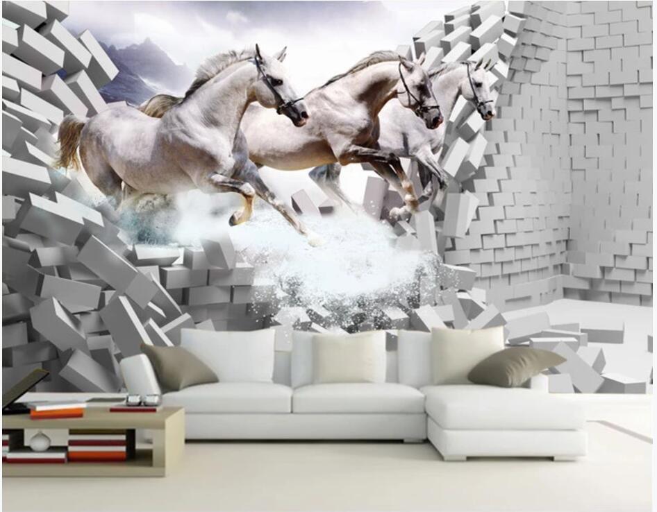 WDBH 3d wallpaer custom photo White horse gallops brick wall background 3d wall murals wallpaper for walls 3 d living room home decor, Non-woven wallpaper
WDBH 3d wallpaer custom photo White horse gallops brick wall background 3d wall murals wallpaper for walls 3 d living room home decor, Non-woven wallpaper