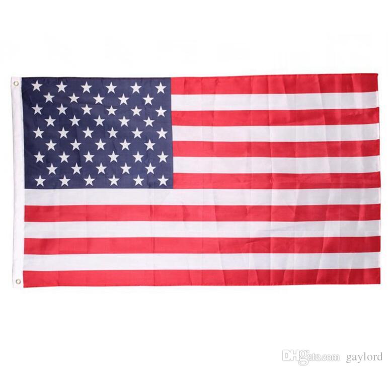 100pcs 100% Polyester USA US Flag 90cmx150cm American Flag FT United States Stars Stripes Be Proud Show off Your Patriotism 3 * 5 Feet H218g
100pcs 100% Polyester USA US Flag 90cmx150cm American Flag FT United States Stars Stripes Be Proud Show off Your Patriotism 3 * 5 Feet H218g