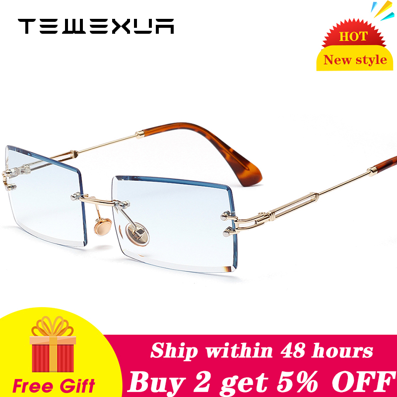 TEWEXUA Brand small rectangle sunglasses women square rimless sun glasses for women summer Fashion style female uv400
TEWEXUA Brand small rectangle sunglasses women square rimless sun glasses for women summer Fashion style female uv400